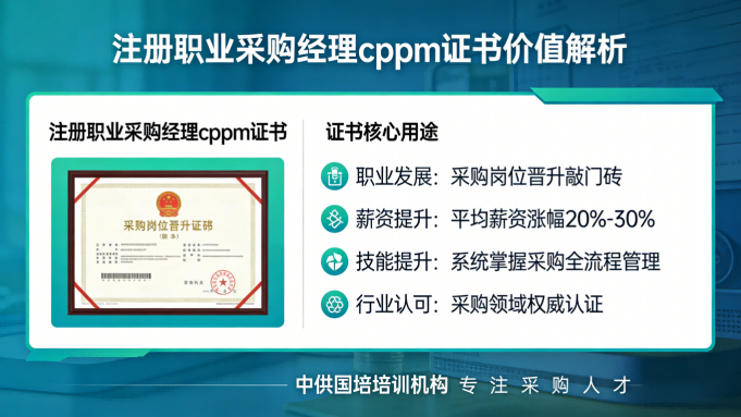 山西考生必看：CPPM在哪报考？中供国培提供正规培训报考通道